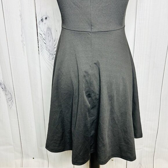 Shein A-Line Bodycon Black Mini Dress Size M Wide Straps - Picture 10 of 10